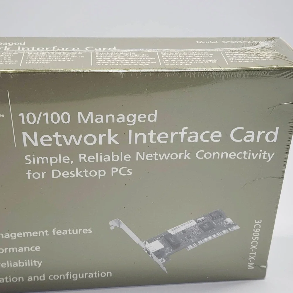 3Com 3C905CX-TX-M 10/100 Managed PCI Ethernet Network Adapter Card New Desktop - Picture 4 of 16